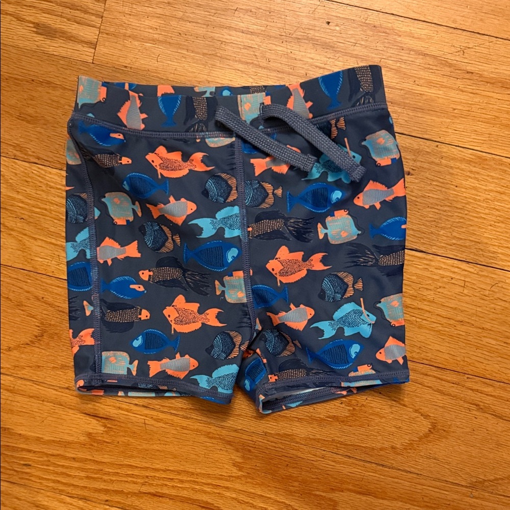 Tucker + Tate Blue and Orange Kids Swim Trunks